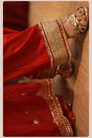 Tara Red Punjabi Suit Set